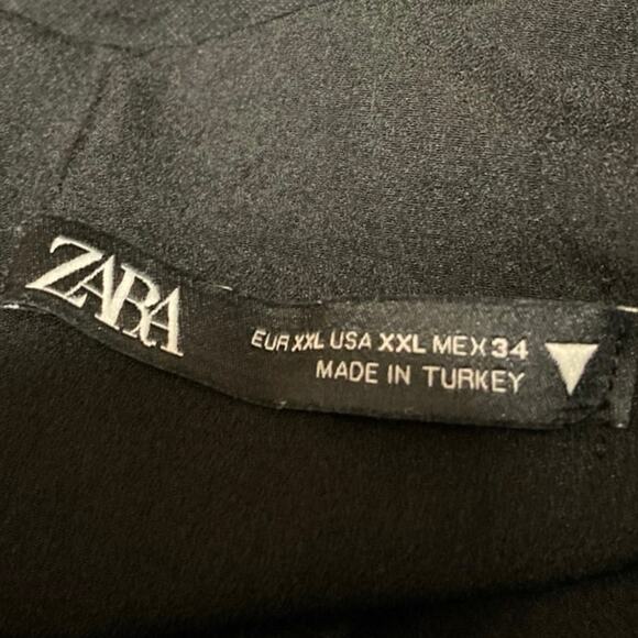 Zara Women's Black Sleeveless Halter Cami Camisole Tank Bodycon Mini Dress XXL - Picture 3 of 4